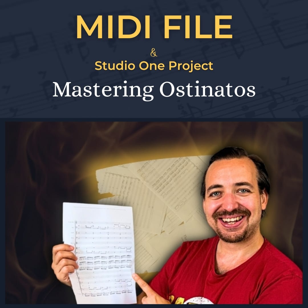 Mastering Ostinatos Midi File and Studio One Project